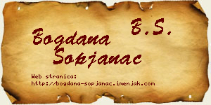 Bogdana Sopjanac vizit kartica